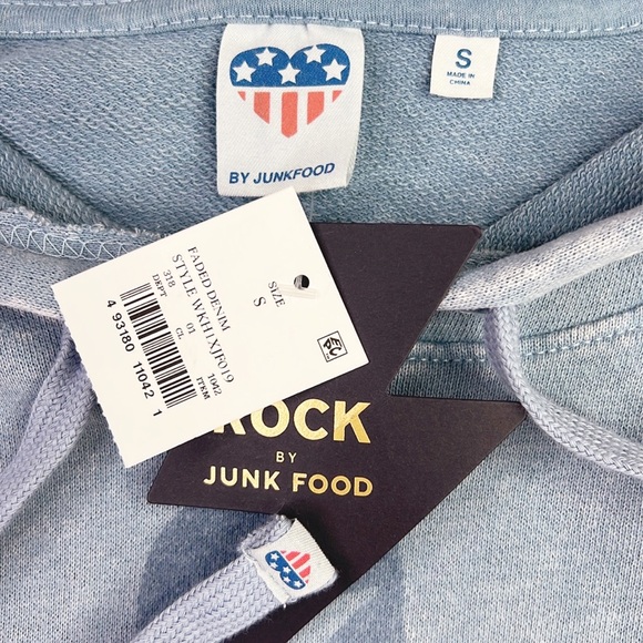 Women’s Junk Food Peace‎ Sign Hoodie American Flag Sweatshirt Long Sleeve Small - Picture 9 of 10